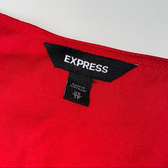 Express Red Ruffle Dress - Picture 4 of 4